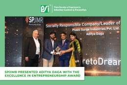 SPJIMR Presented Aditya Daga With the Excellence in Entrepreneurship Award